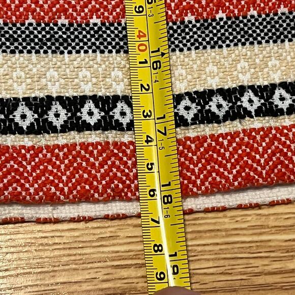 LOFT 100% Cotton Mini Skirt Size 4 Southwestern Tribal Striped Boho Preppy - Picture 11 of 11